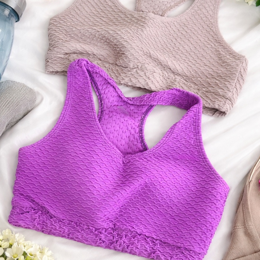 Booty by Brabants Textured Purple Crop Top